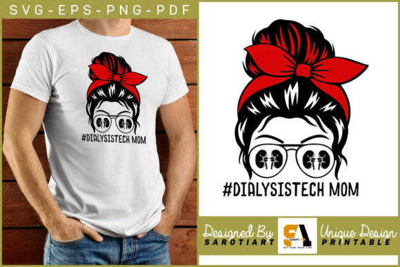 Dialysis Tech Mom T-shirt Design SVG PNG Review