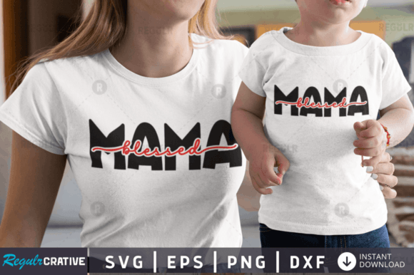 Reviewing the Free Blessed Mama SVG Design